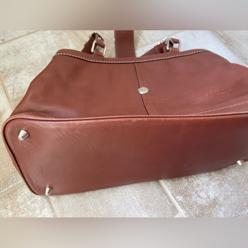 Coach Hampton Brown Leather Shoulder/Satchel Bag - Picture 14 of 15